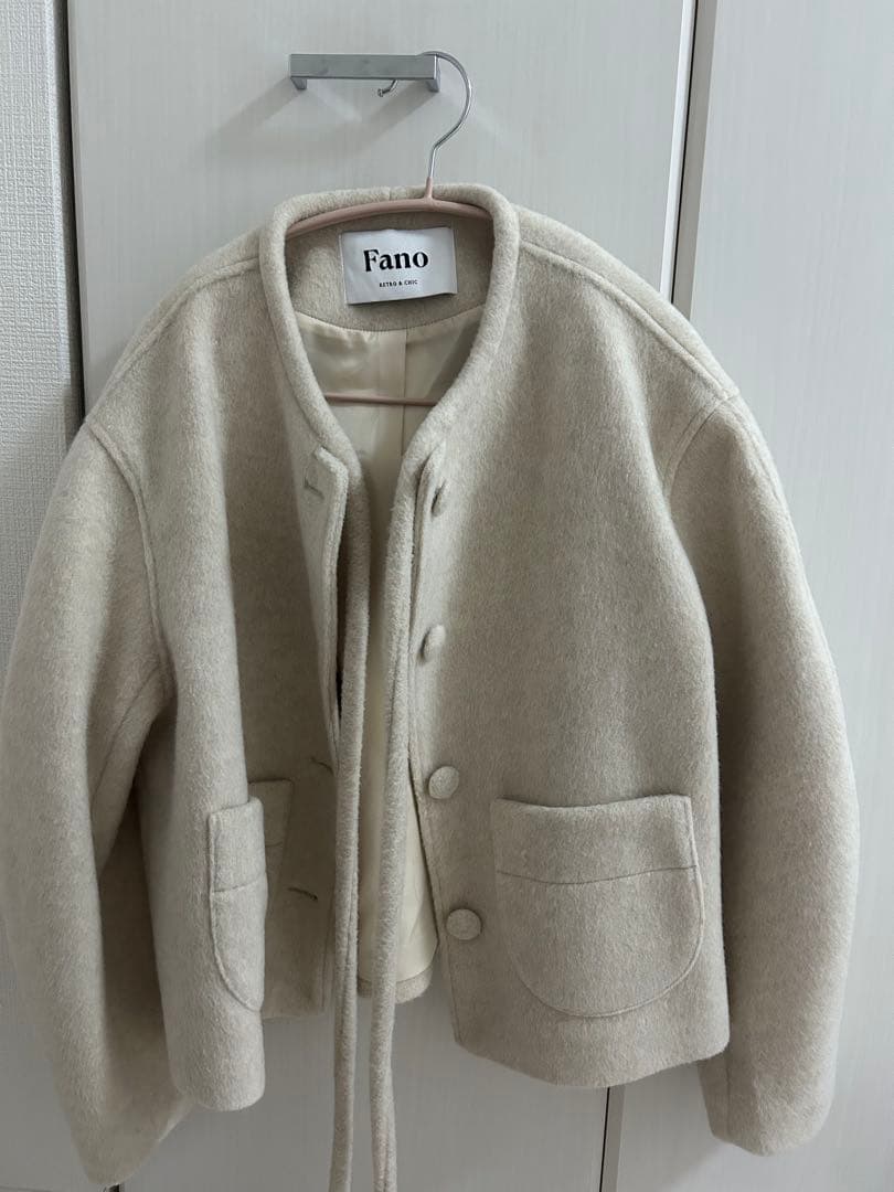 リボンタイ ショートウールコート FQ24W101【Fano Studios】
