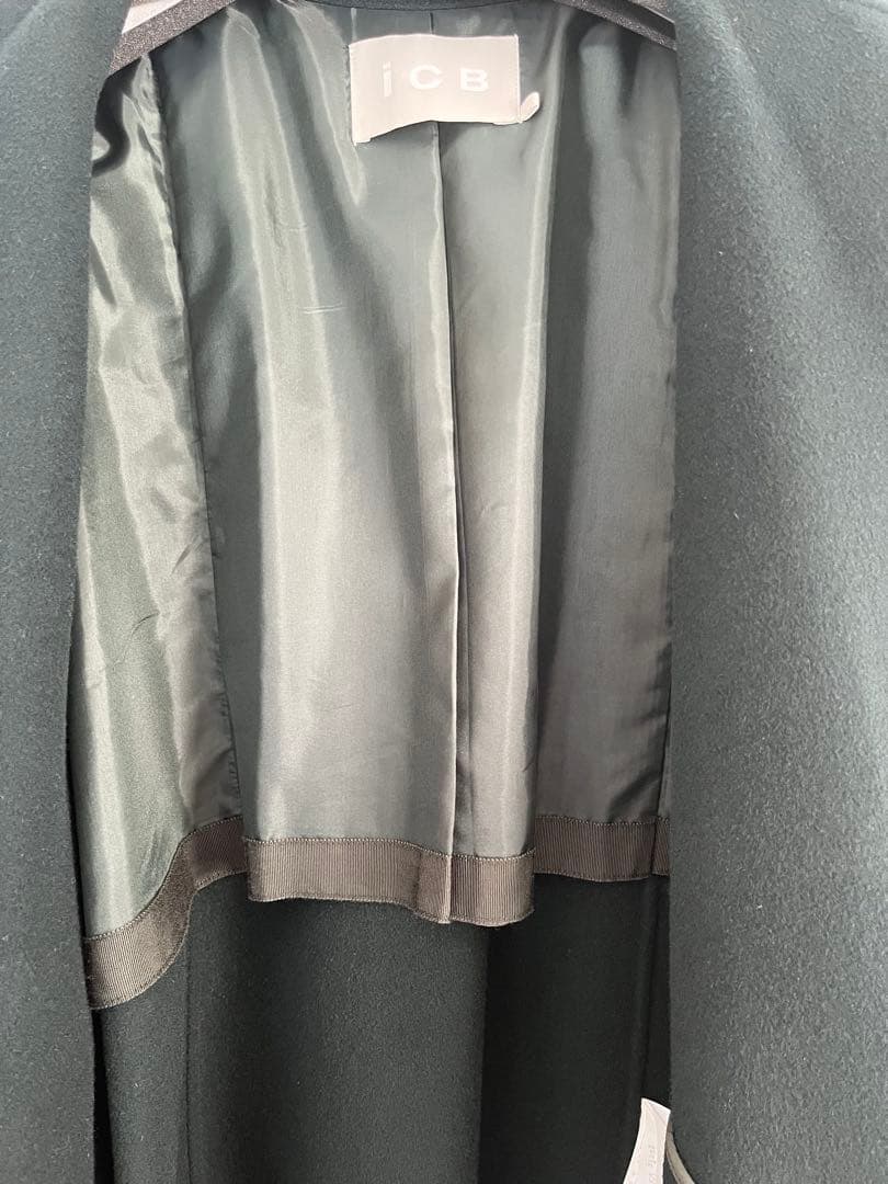 ICBウールリバー ロングトレンチコートミッドグリーン系/6