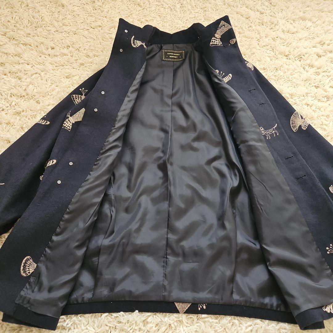 スーパーハッカ フィーユ 保坂優子さん 刺繍 ウール混コート