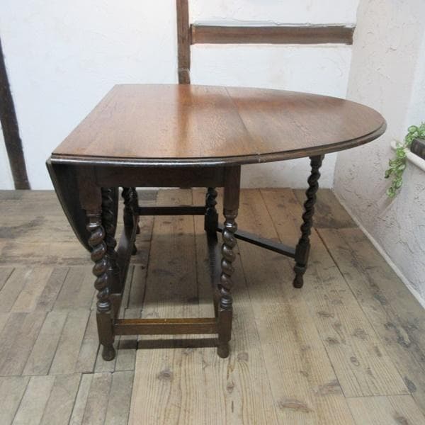 イギリス アンティーク 家具 ゲートレッグテーブル ダイニング 英国 6744d