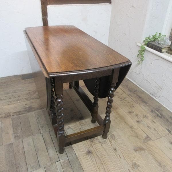 イギリス アンティーク 家具 ゲートレッグテーブル ダイニング 英国 6744d