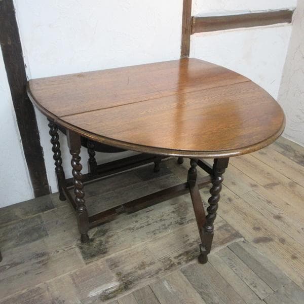 イギリス アンティーク 家具 ゲートレッグテーブル ダイニング 英国 6744d