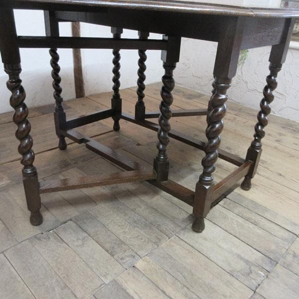 イギリス アンティーク 家具 ゲートレッグテーブル ダイニング 英国 6744d