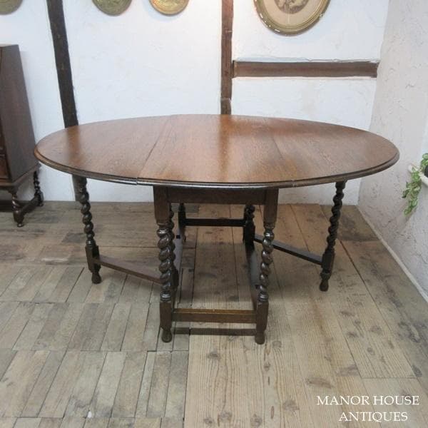 イギリス アンティーク 家具 ゲートレッグテーブル ダイニング 英国 6744d