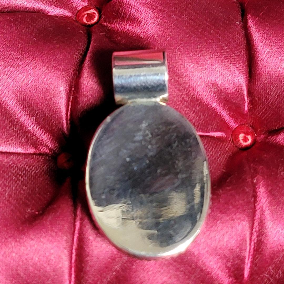 ビンテージ タイガーアイカボションと厚みのあるフレームのトップ シルバー925