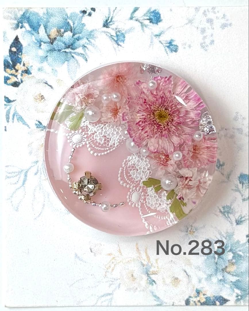 メル30077様　レジンヘアゴム　ポニーフック　ドライフラワー