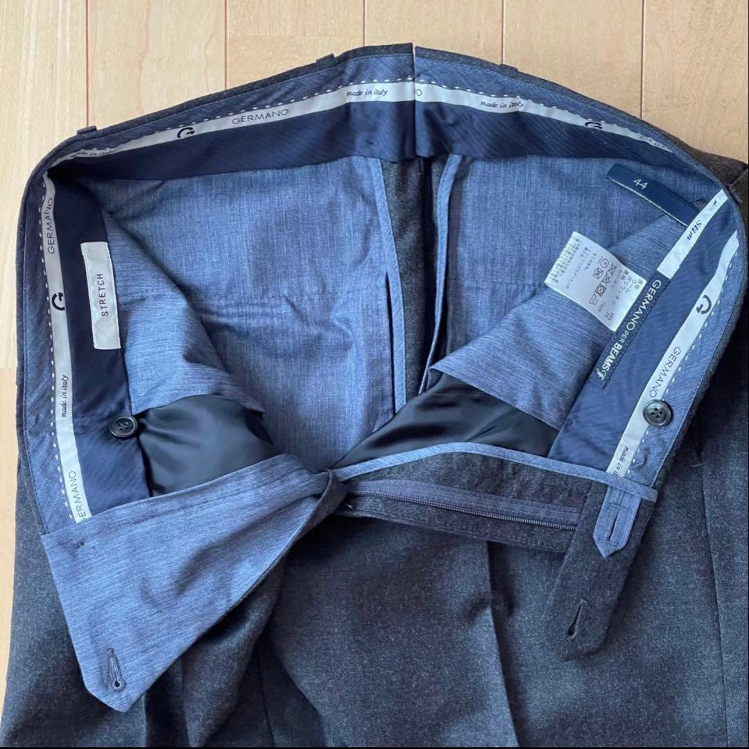 【秋冬・未使用】GERMANO ジェルマーノ 1プリーツ サキソニーウール44
