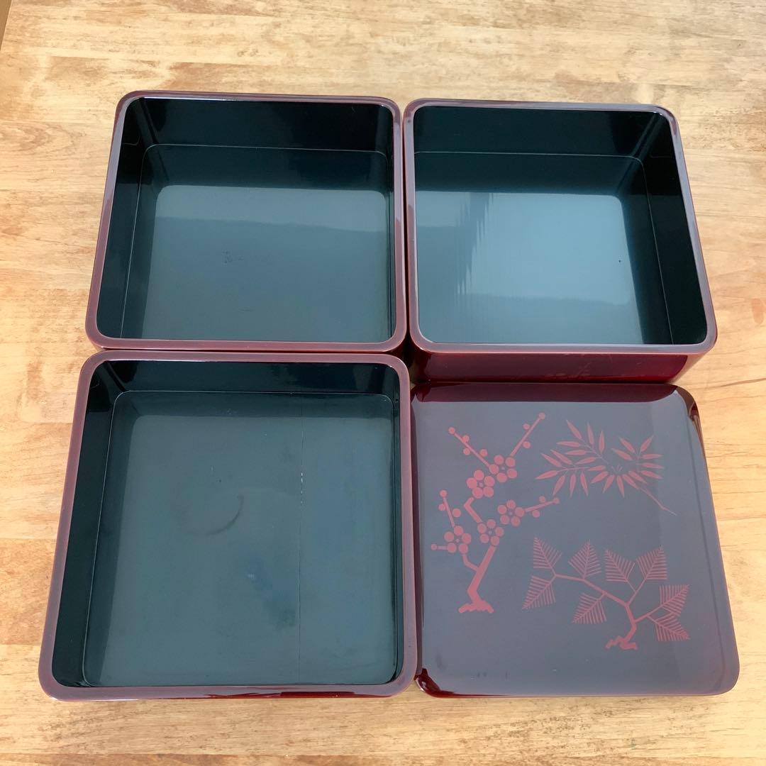 輪島塗り　三段重　重箱　漆 お節