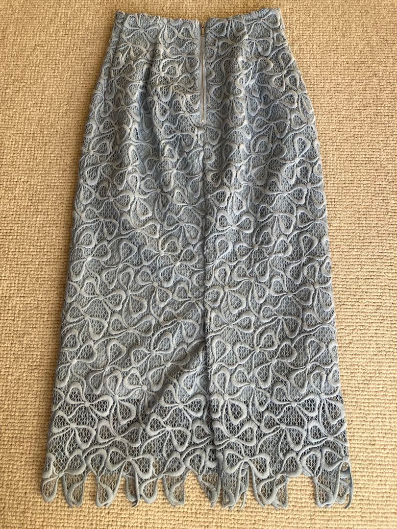 セルフォード CELFORD オリジナルリボンメッシュレーススカートSAX36