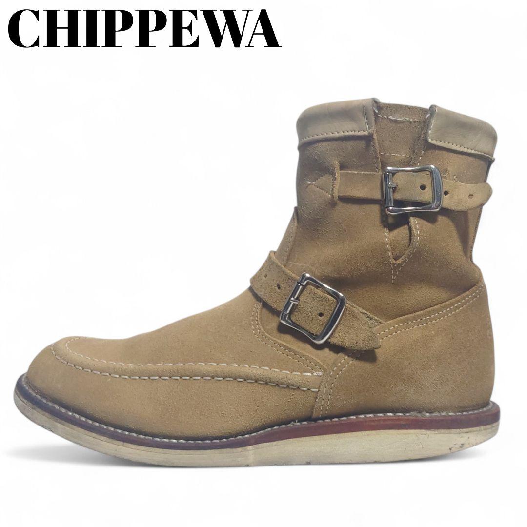 CHIPPEWA エンジニアブーツ チペワ スエード 9E 27cm ベージュ
