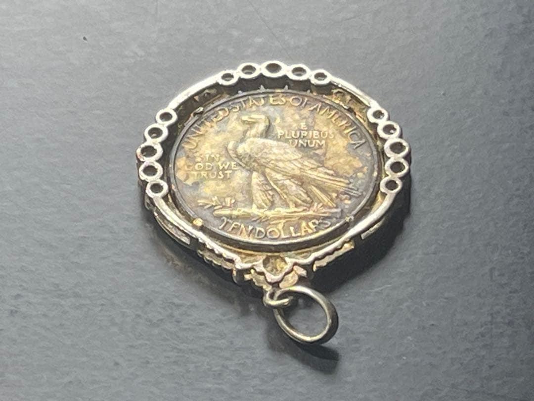 アンティーク調 インディアンヘッド モチーフ ペンダント