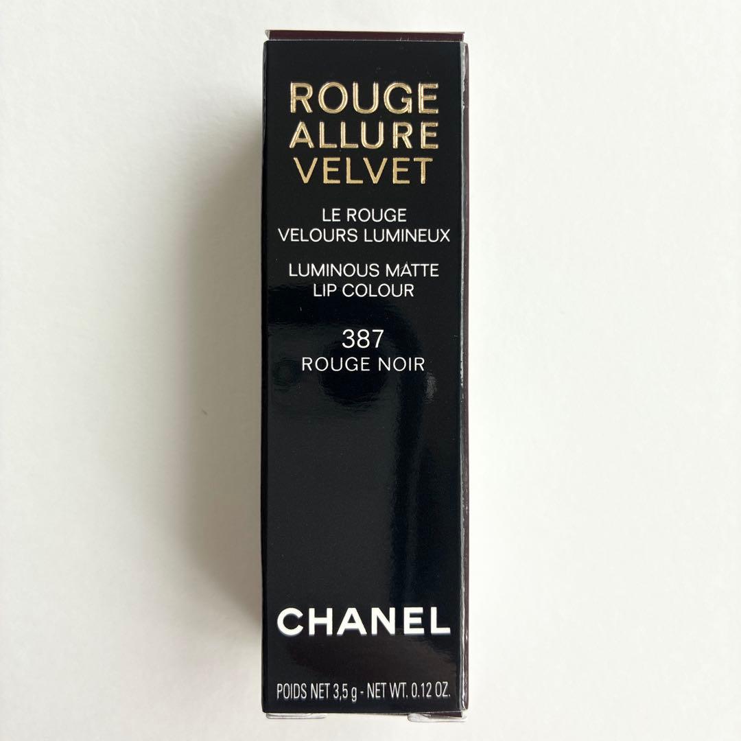 シャネル ルージュ アリュール ヴェルヴェット ルージュ ヌワール 387