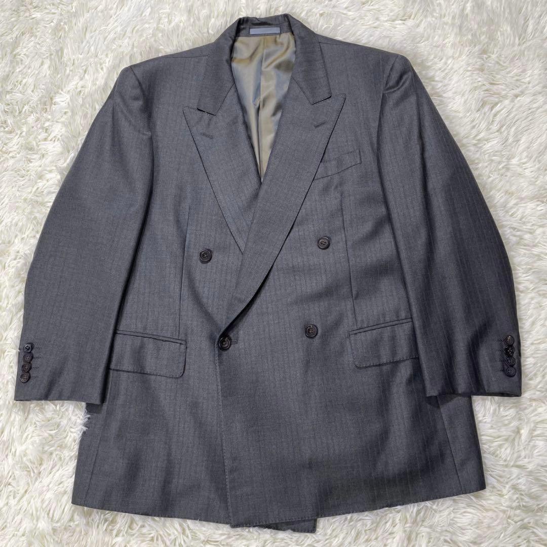 美品 BURBERRY セットアップ ダブル ストライプ スーツ ビンテージ