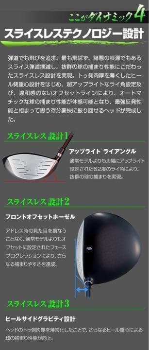 【新品】ほぼ高反発の激飛び適合最強反発力の豪快な飛び! ダイナミクス ドライバー