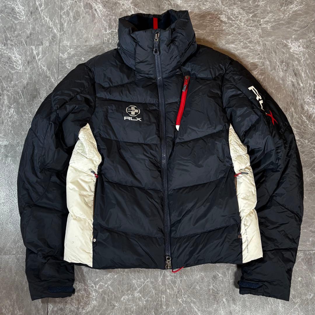 RLX/RALPH LAUREN/ダウンジャケット/S/ネイビー/ホワイト