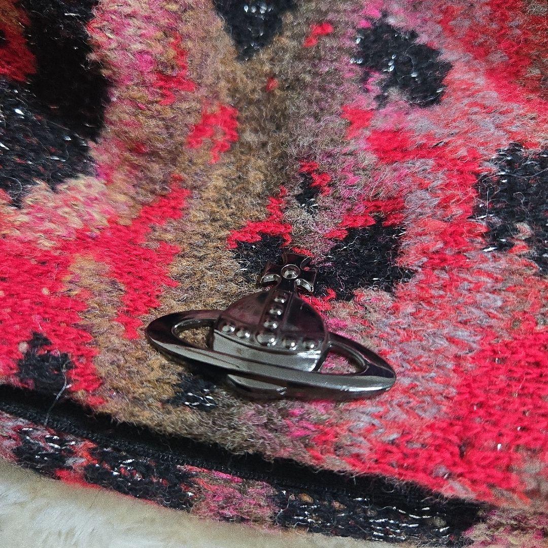 希少 ヴィヴィアンウエストウッド レオパード柄 ウール ベレー帽 日本製