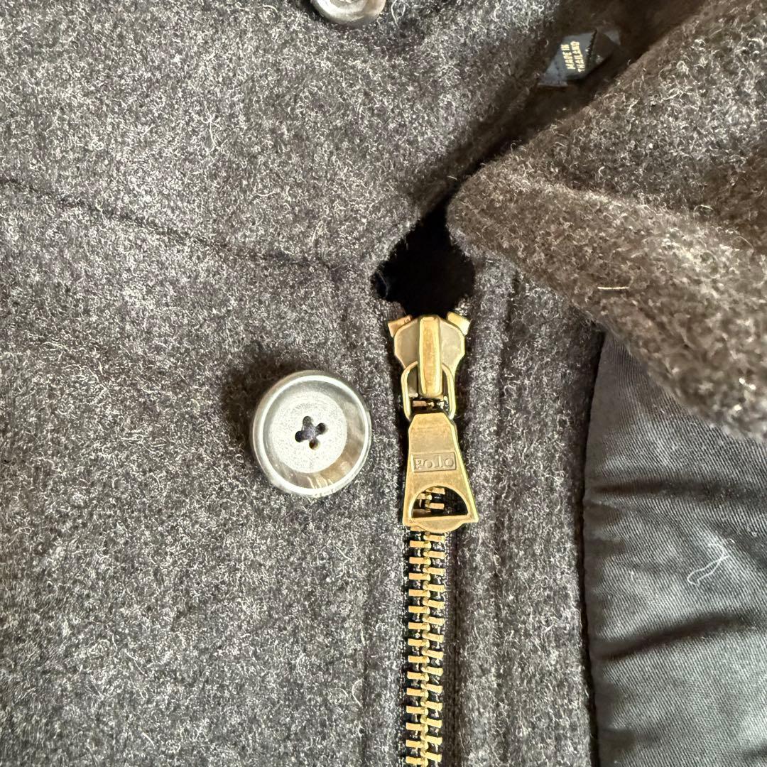 ポロバイラルフローレン ウール ハーフコート L グレー