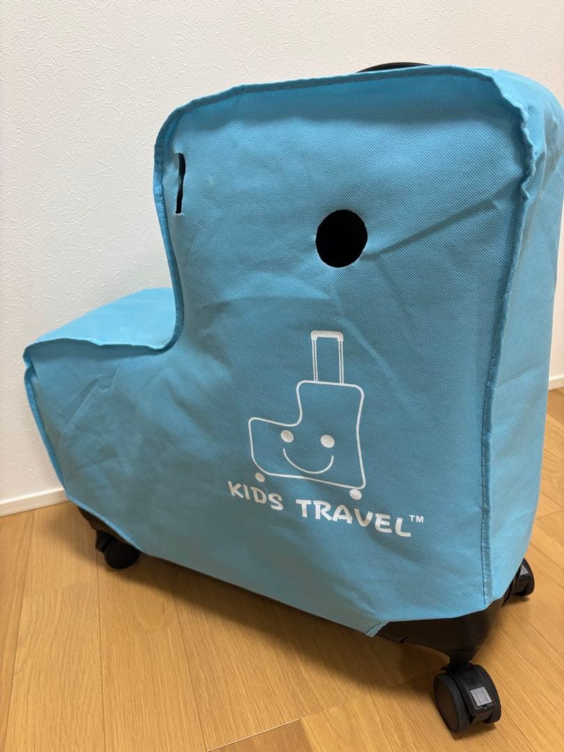 美品 子供が乗れるキャリーケース　キッズトラベルキャリーケース