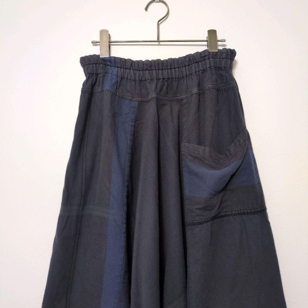 タマキニイメ tamaki niime タルンパンツ 綿 Long ネイビー