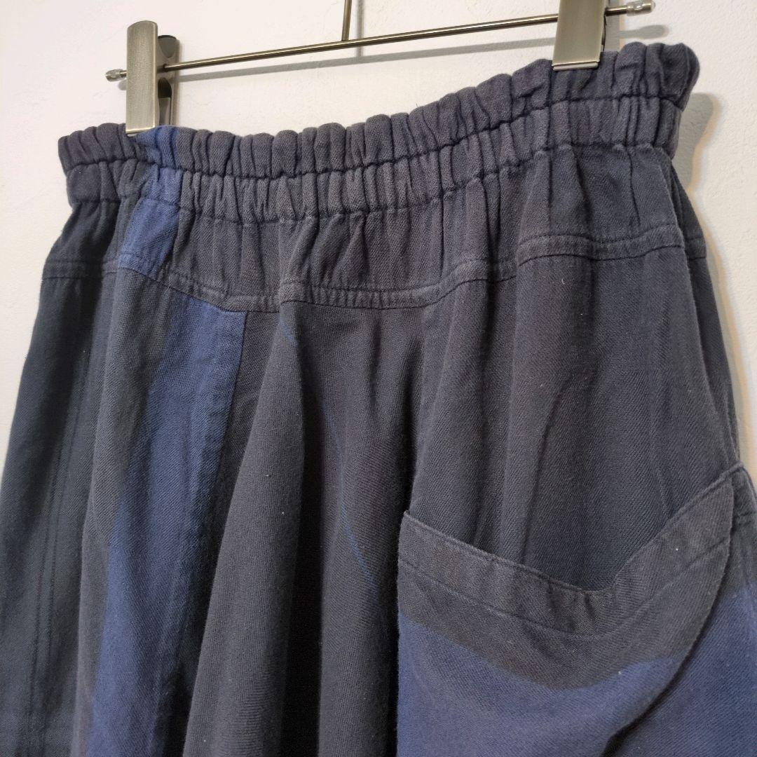 タマキニイメ tamaki niime タルンパンツ 綿 Long ネイビー