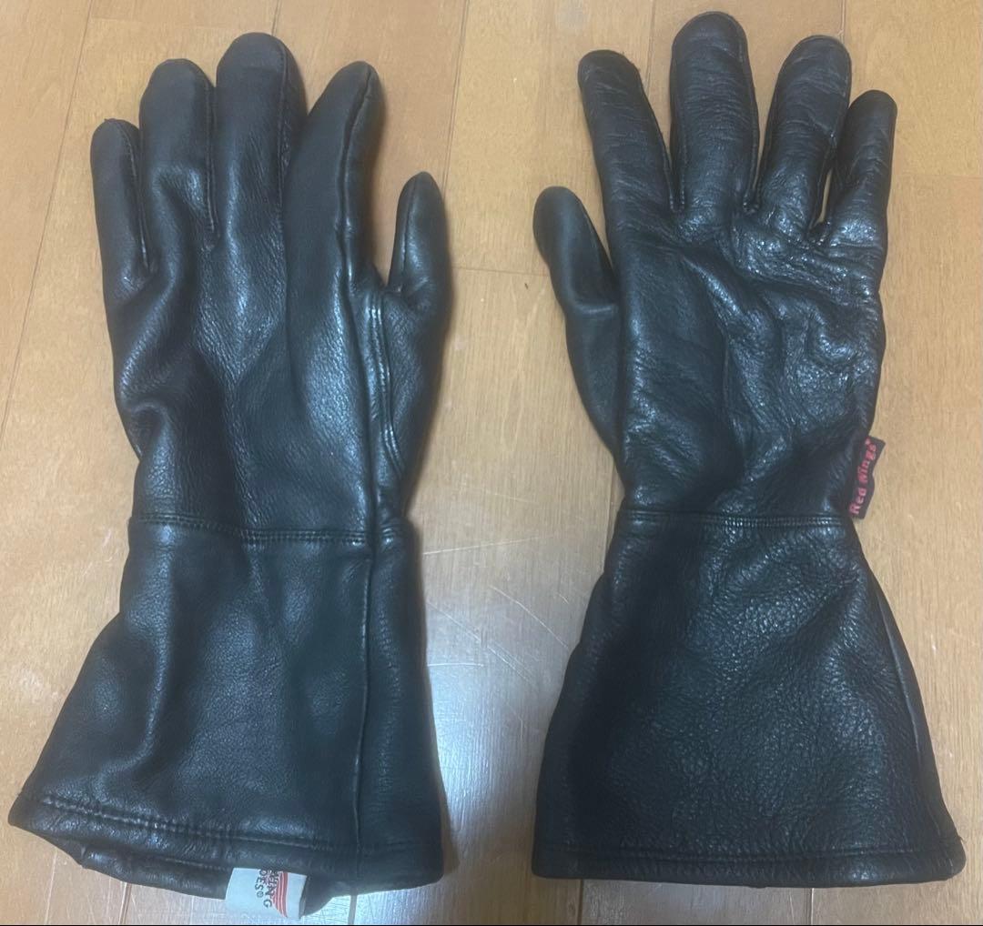 RED WING SHOES ブラックレザーグローブ ガントレットM