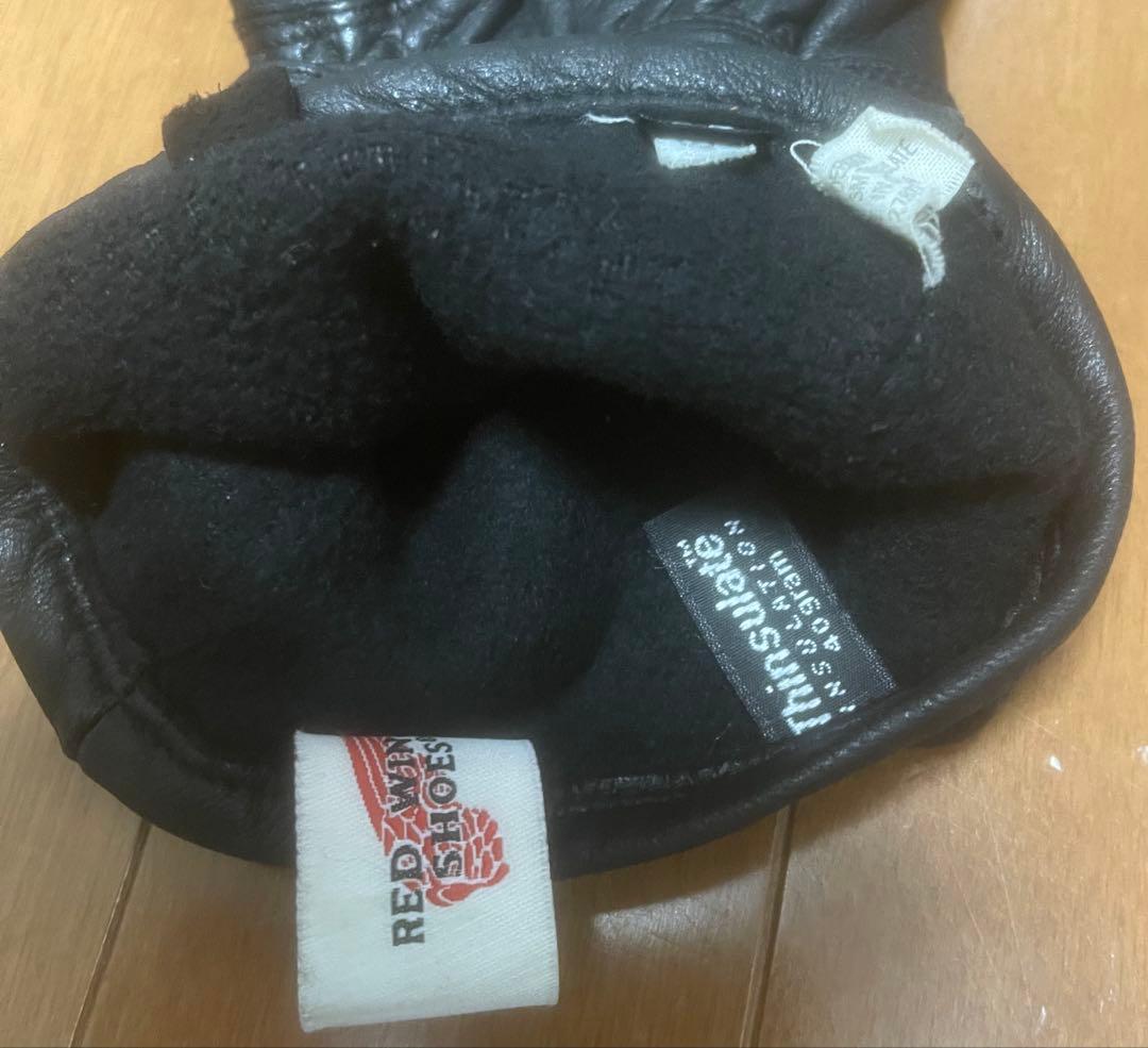 RED WING SHOES ブラックレザーグローブ ガントレットM