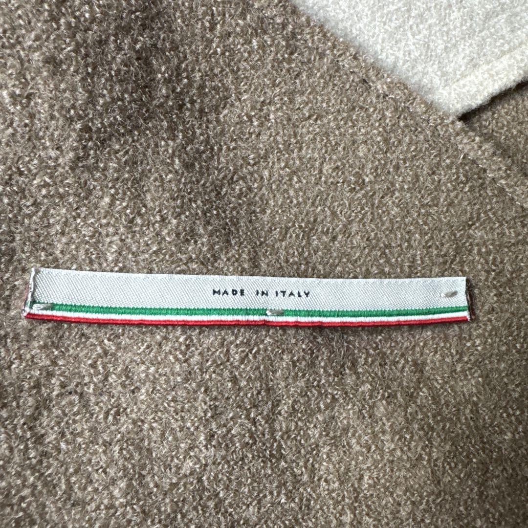 【美品】HERNO バイカラー ロングコート アイボリー ヘルノ