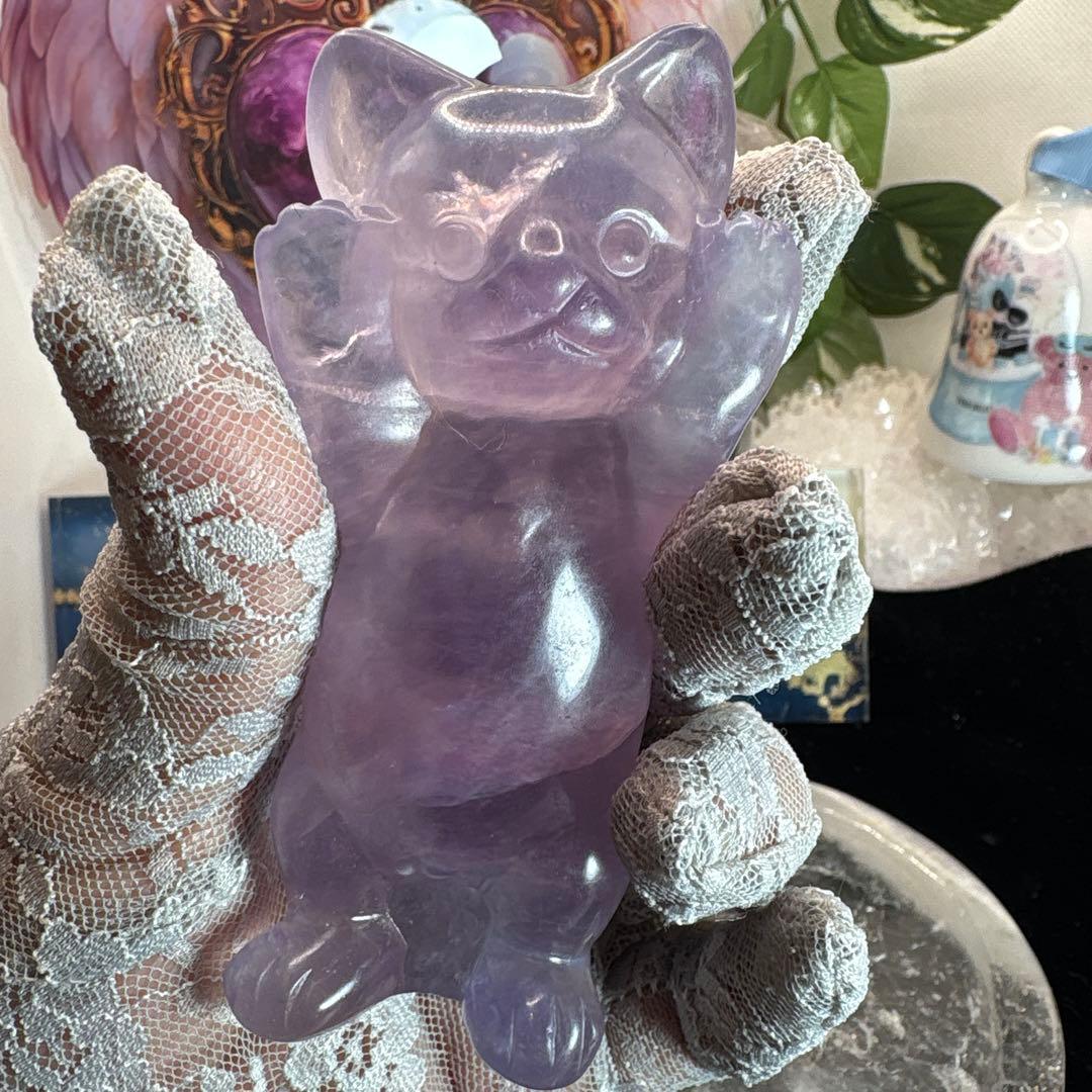 フローライト立ち猫ちゃん♡♡No.2418