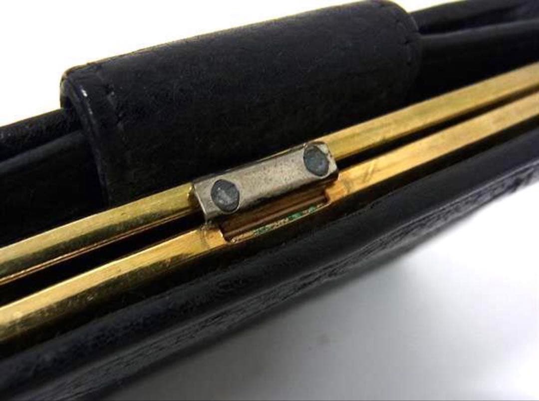 【美品】CHANEL Wホック財布　ビコローレ　キャビアスキン　黒　がま口