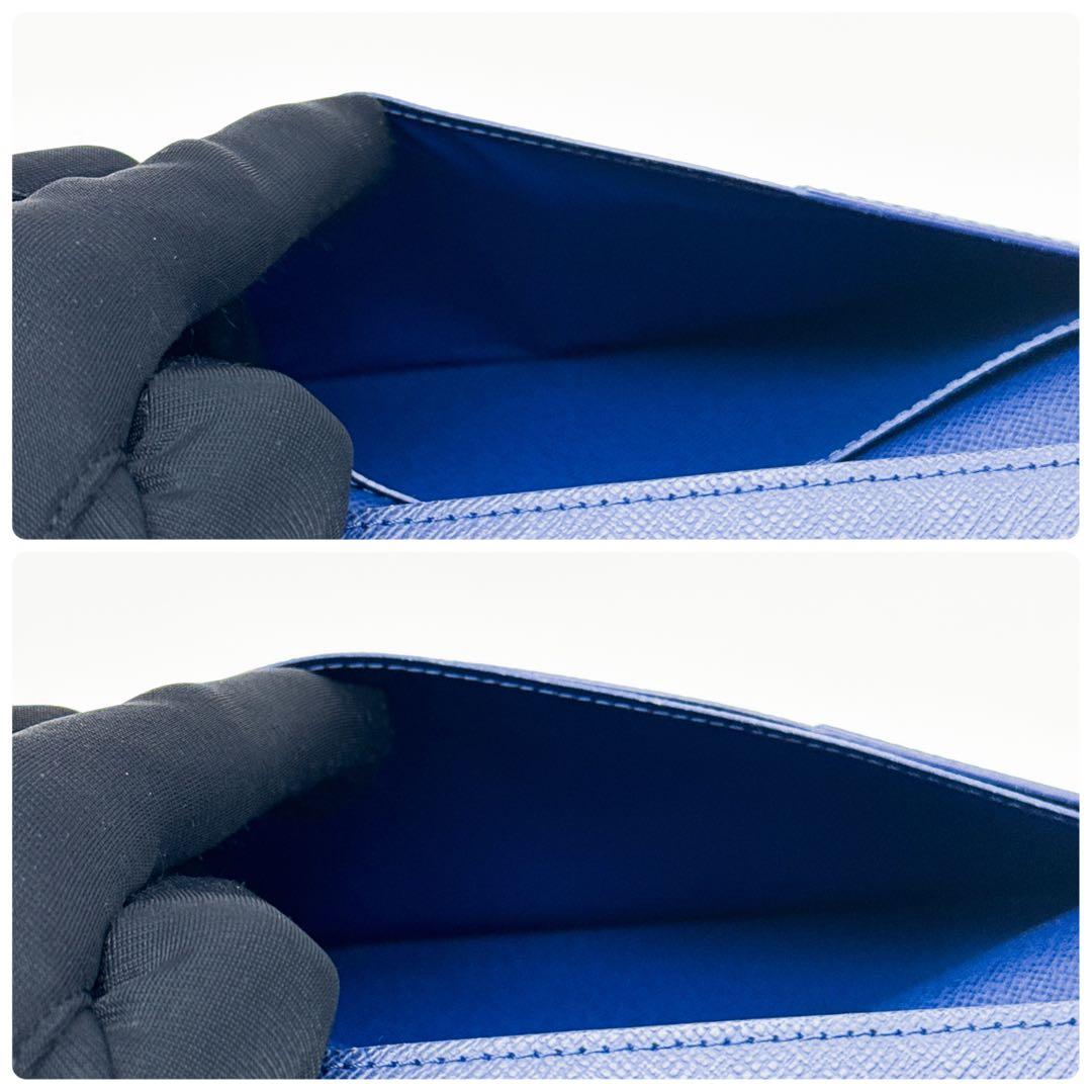 ルイヴィトン モノグラム タイガラマ ポルトフォイユ ブラザ 財布 青 ブルー