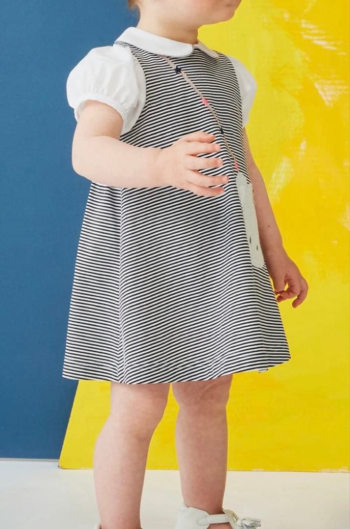 【現行品未使用】familiar 半袖ワンピース 100cm