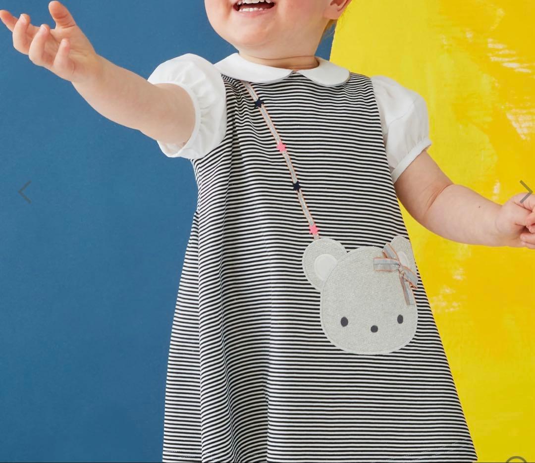 【現行品未使用】familiar 半袖ワンピース 100cm