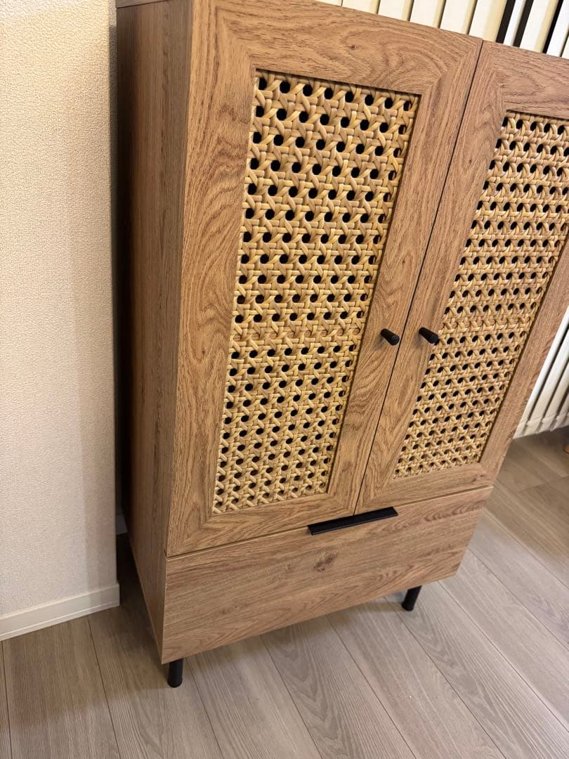 LOWYAラタン調ハイキャビネット幅60センチ