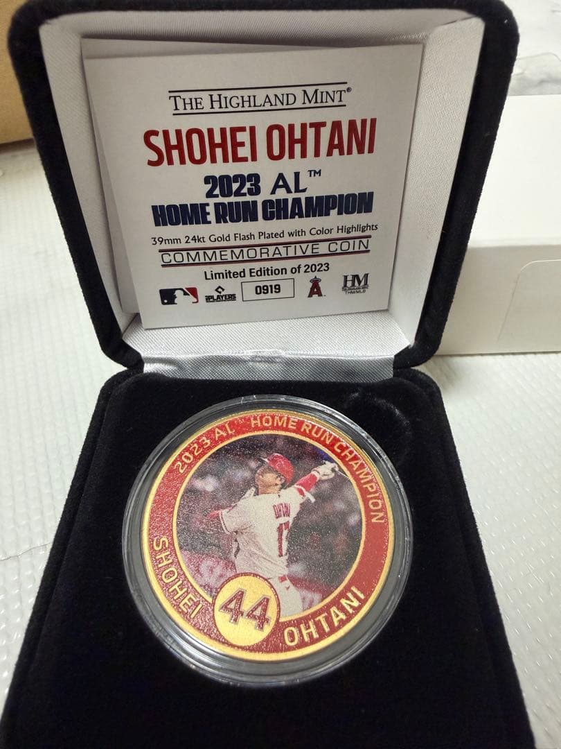 エンゼルス　大谷翔平　2023 AL HR王獲得記念ゴールドメダル