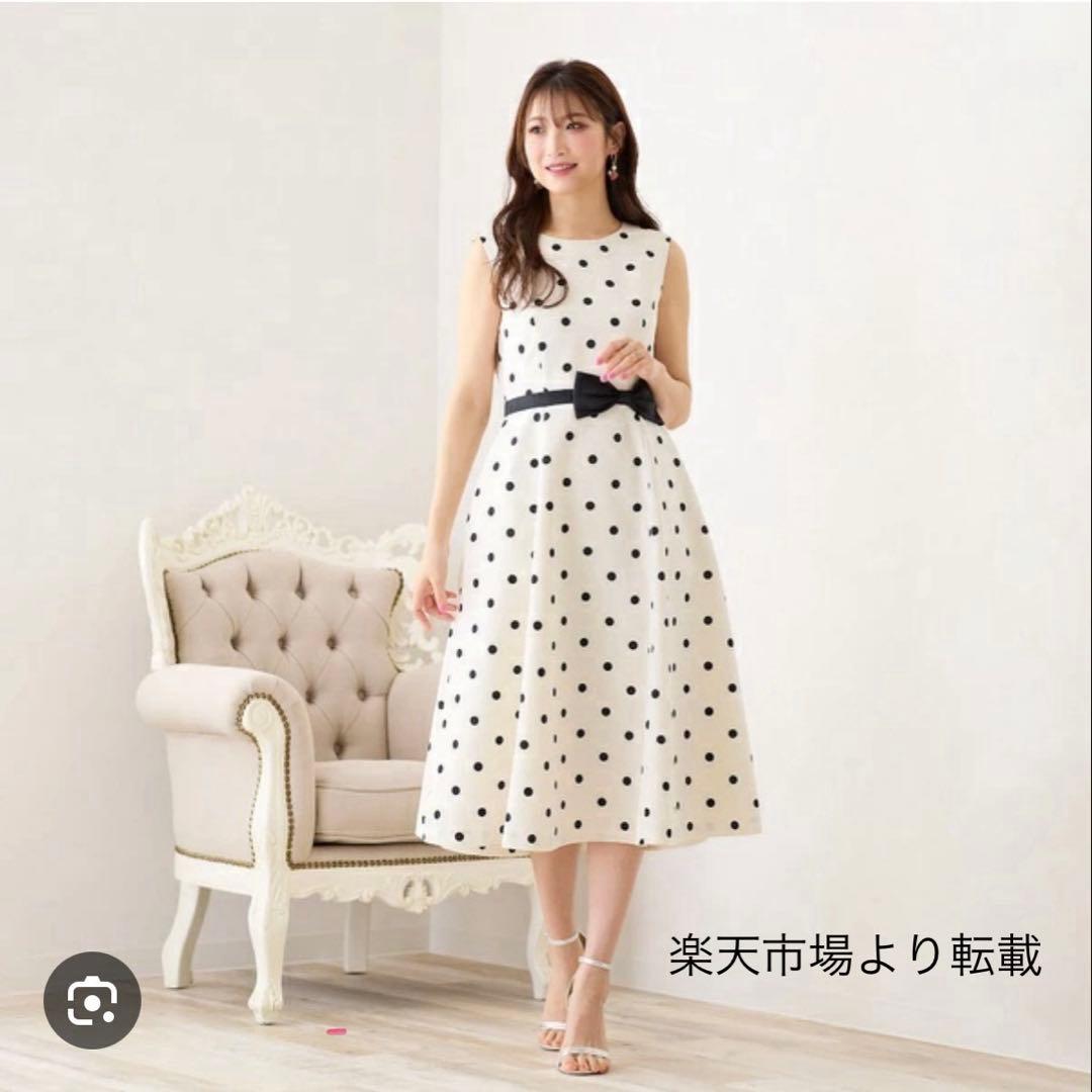 美品⭐︎ ローズティアラ 46 ロングワンピース 可愛い 水玉 ドット