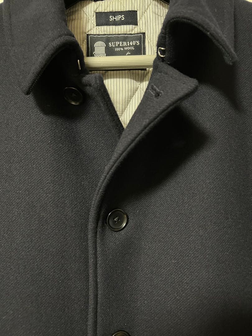 SHIPS スーパー140’Ｓ　メルトンシングルＰコート　Ｍ
