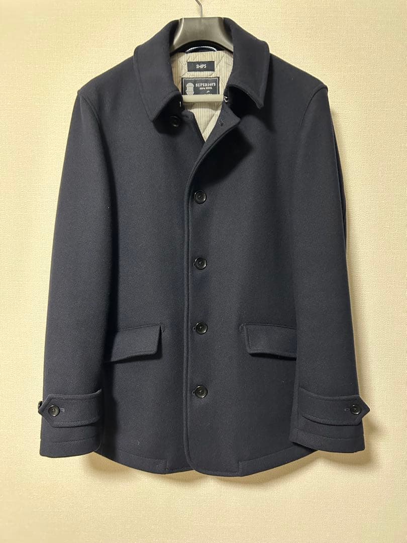 SHIPS スーパー140’Ｓ　メルトンシングルＰコート　Ｍ