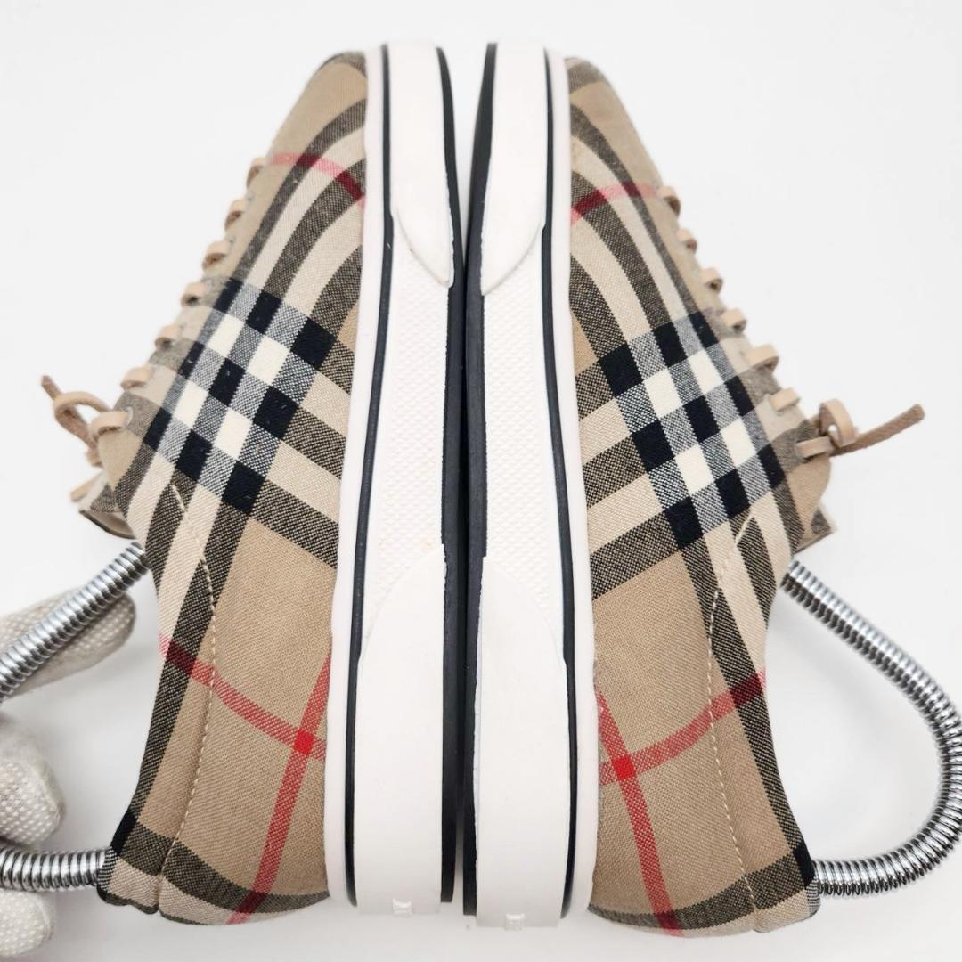 バーバリー スニーカー ノバチェック レディース24cm 37/21 紐靴