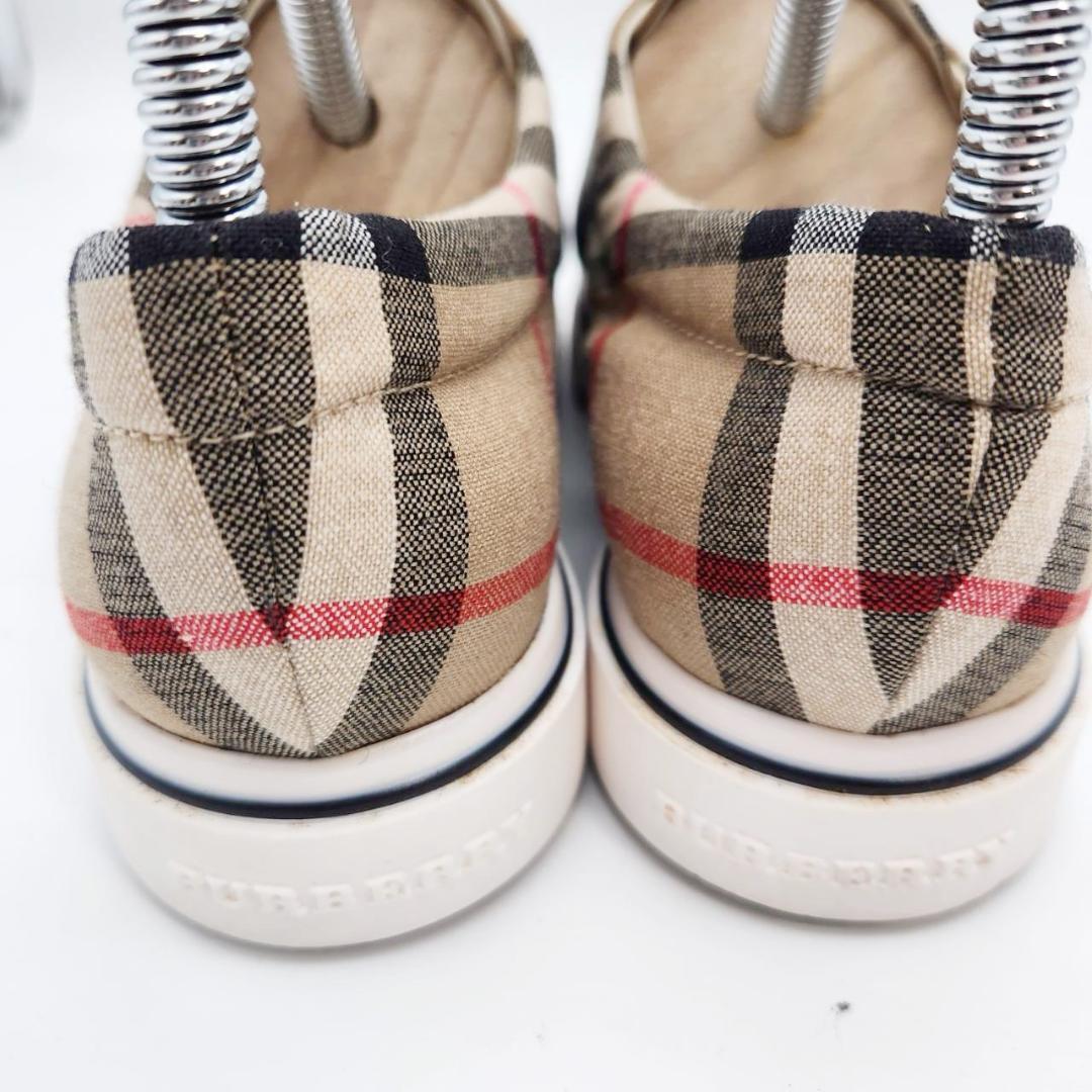 バーバリー スニーカー ノバチェック レディース24cm 37/21 紐靴