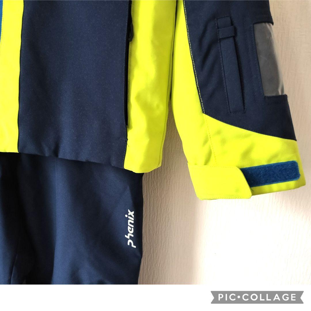 極美品 PHENIX フェニックス スキーウェア 上下 150 黄×紺 ジュニア