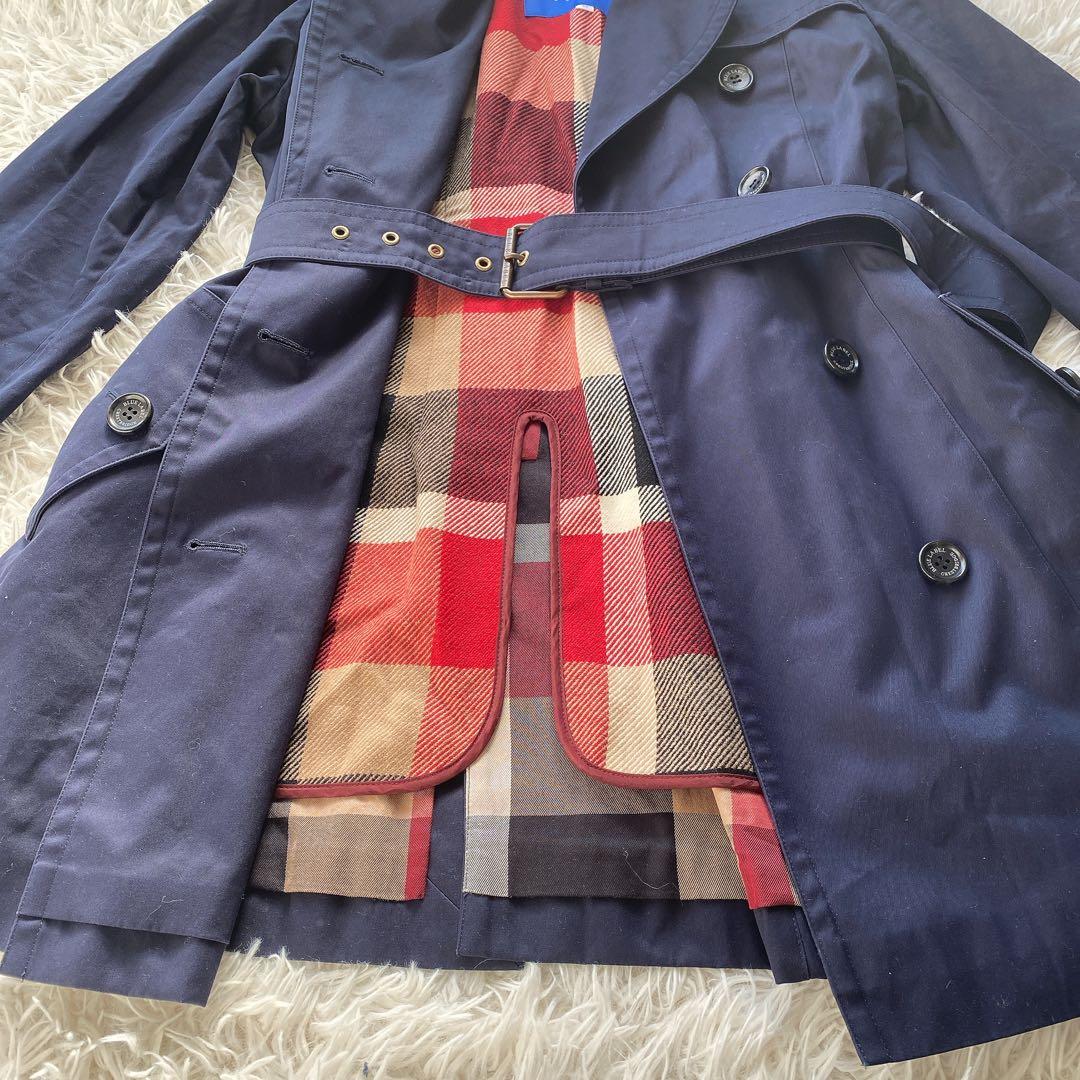 美品 ブルーレーベルクレストブリッジ ショート トレンチコート Lサイズ 40