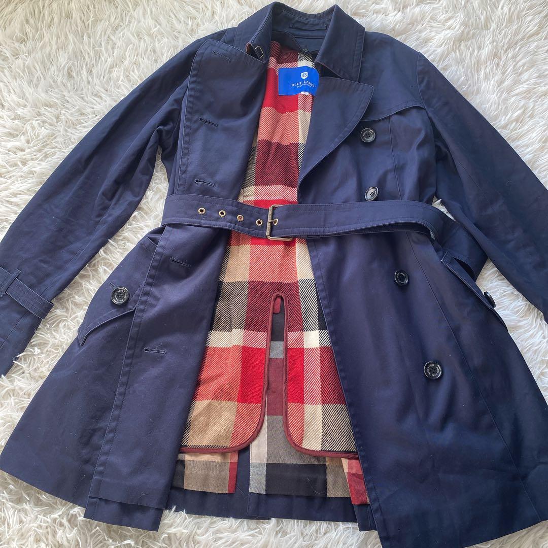 美品 ブルーレーベルクレストブリッジ ショート トレンチコート Lサイズ 40