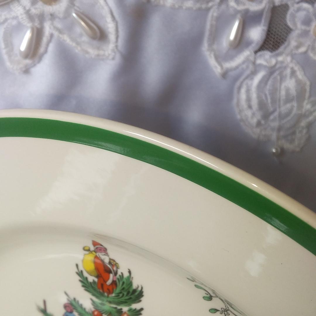 スポード　27cmプレート（2枚） クリスマスツリー