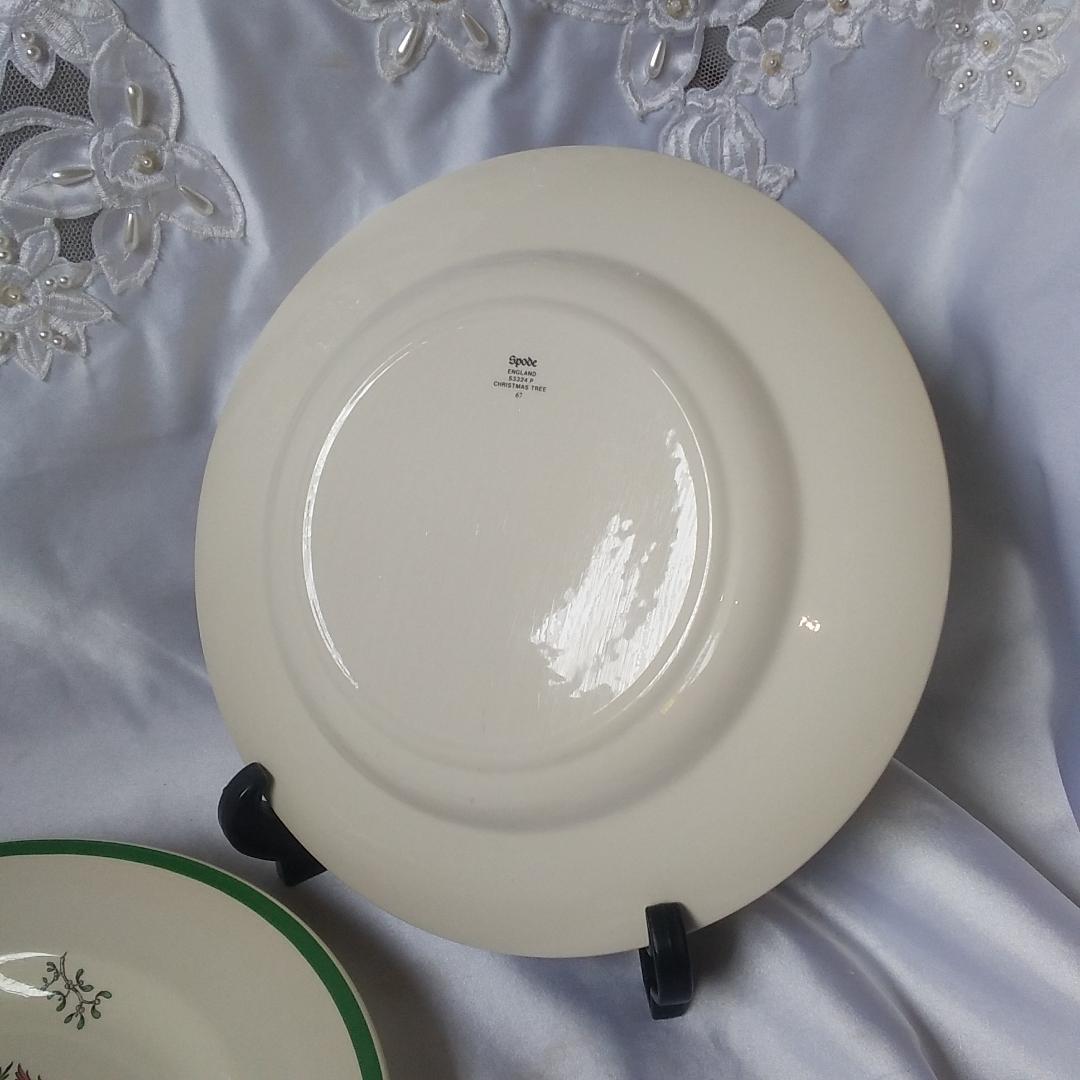 スポード　27cmプレート（2枚） クリスマスツリー