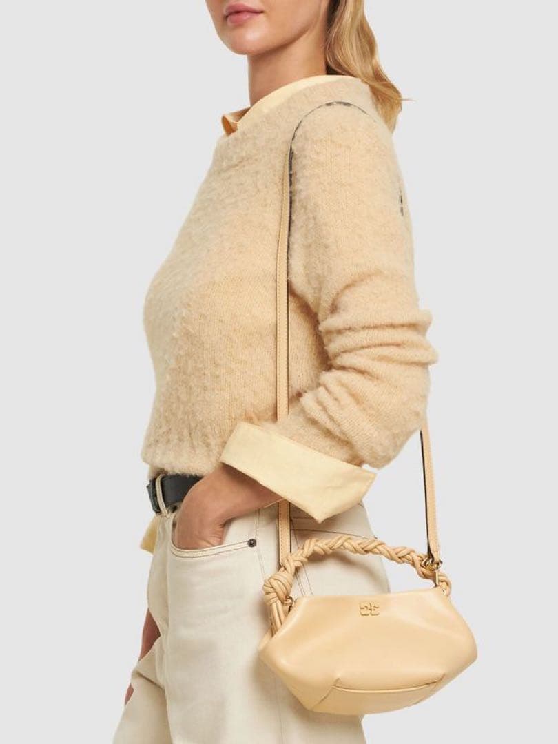 GANNI ボウバッグ ミニ バタークリーム