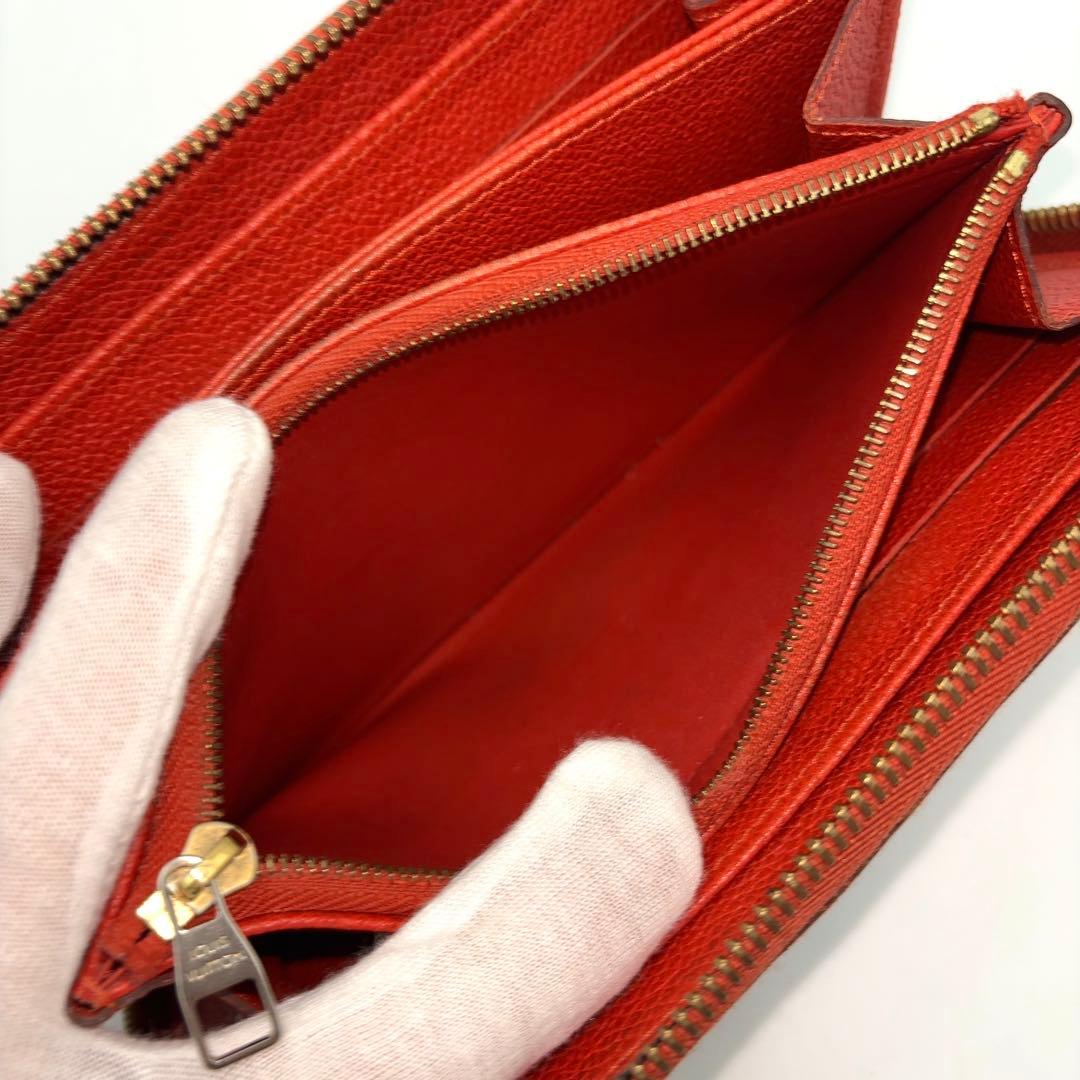 ルイヴィトン　ジッピーウォレット モノグラム　アンプラント　赤　長財布　正規品