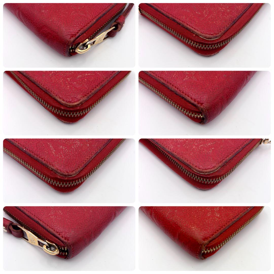 ルイヴィトン　ジッピーウォレット モノグラム　アンプラント　赤　長財布　正規品