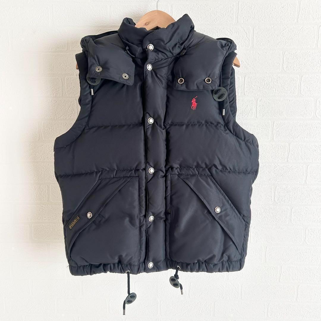 ラルフローレン　ダウンベスト　ブラック　ポニー刺繍　XS