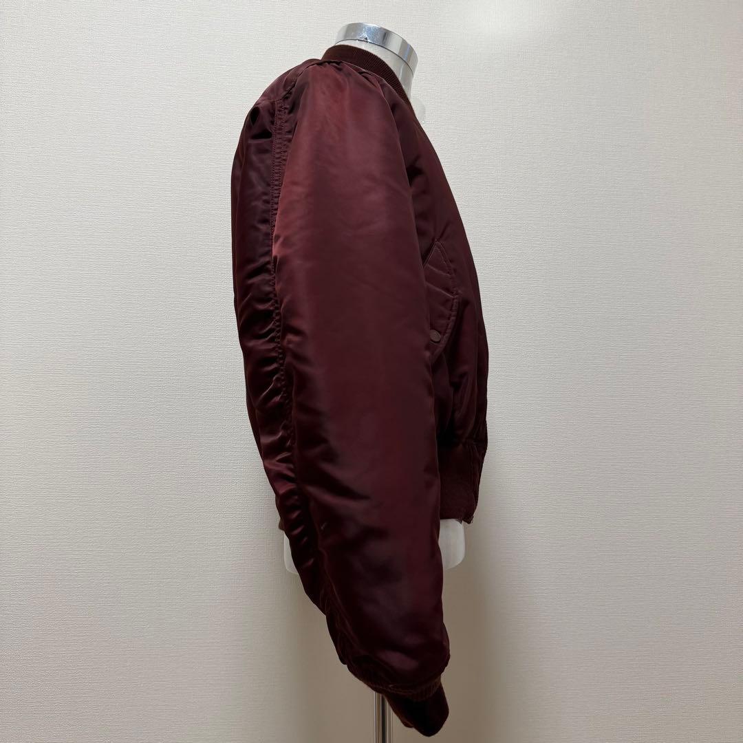 アルファ MA-1 USA製 リバーシブル ボルドー×オレンジ 短丈 Y2K M