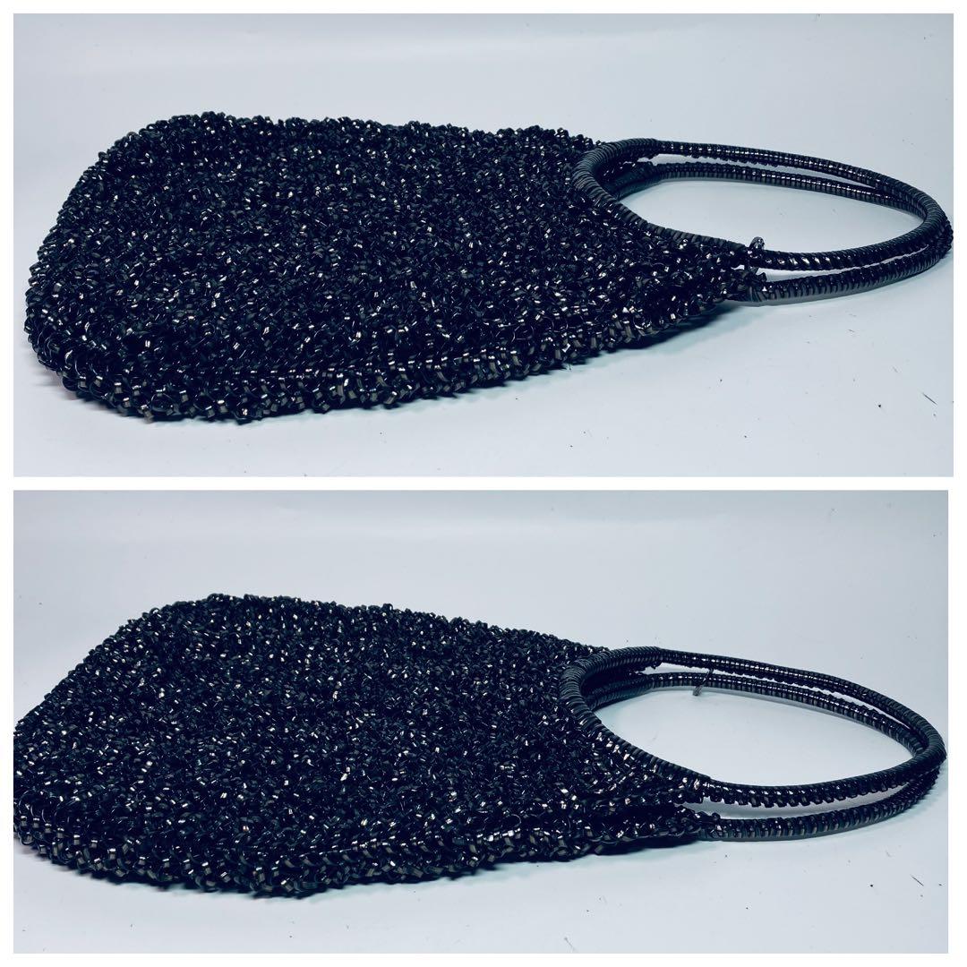 アンテプリマ　ワイヤーバッグ　ブラック　シルバー　ティアドロップ